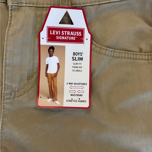Levi's Boys' Slim Straight Pants - Khaki/Tan - Picture 3 of 6